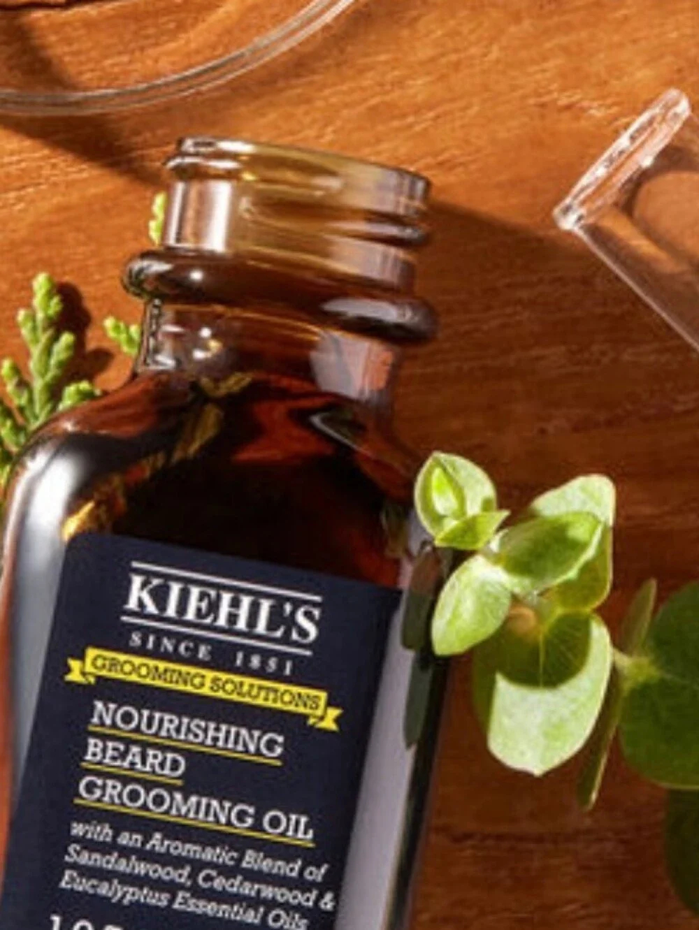Kiehl's Nourishing Beard Grooming Oil - Amber, Black